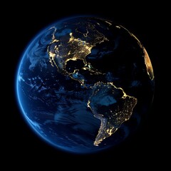 Wall Mural - earth at night. abstract wallpaper. city lights on the planet. civilization. elements
