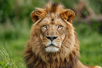 Canvas Print - Majestic lion in the wilderness