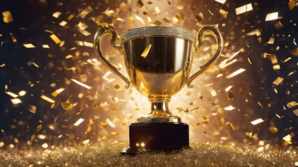 winner win trophy prize champion concept. best sport team win championship competition award cup. ge