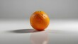 A fresh, isolated orange sits against a bright white background, generative ai