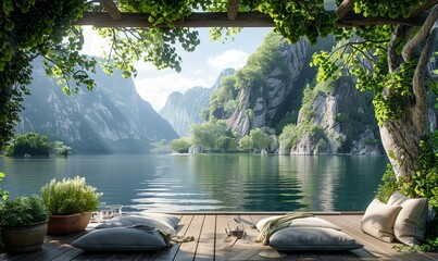 Wall Mural - chillout on the lake