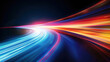 © 沈军 贡 - Abstract speed light background, presenting a futuristic concept with dynamic streaks of light that evoke a sense of motion and innovation