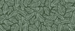 © TWINS DESIGN STUDIO - Abstract foliage botanical background vector. Green color wallpaper of tropical plants, leaf branches, leaves. Foliage design for banner, prints, decor, wall art, decoration.