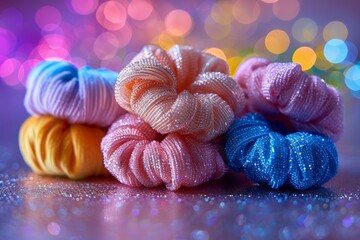 assorted bracelets close up on table