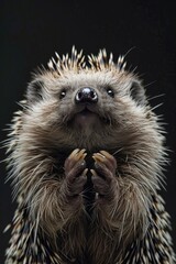 Poster - Close up of a small animal with its paws on the ground. Suitable for various nature and animal themes