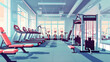 © Napat.T - A gym with a lot of treadmills and exercise equipment