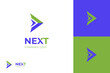 Next modern Logo icon design with vector Arrow logo designs concept