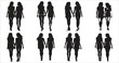 © Mahmud Hasan Rashed - Silhouettes of two young women walking together holding hands, Two young women holding hands walking silhouettes, Silhouette of two women holding hands, Two people, Women, Walking, Friends, Friendship