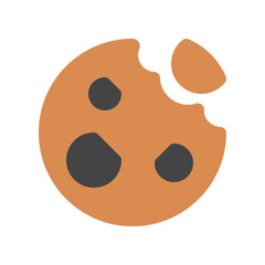 Wall Mural - Editable choco chip cookie vector icon. Bakery, cooking, food. Part of a big icon set family. Perfect for web and app interfaces, presentations, infographics, etc