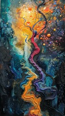 Wall Mural - information flow
