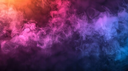 Wall Mural - Modern colorful smoke background with abstract shapes