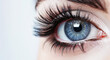 Closeup  of a woman's grey eye