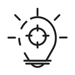 Sticker - Bulb Creative Idea Line Icon