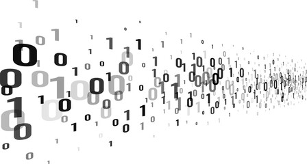 Seamless pattern vector abstract background 1 and 0 digital binary code