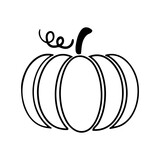 Fototapeta Młodzieżowe - Pumpkin Svg outline, Fall clip art, Halloween svg, Thanksgiving svg, Autumn svg, Pumpkins digital files for cutting Cricut, Silhouette Svg, Svg Files for Cricut