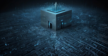 close up of  digital data code  concept background.