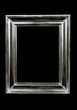 A silver frame with a black background.