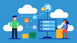 © Sumondesigner_42 - Vector illustration of business technology cloud server security and online storage backup concept