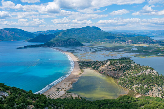 you can see the kaunos king tombs in dalyan by boat in the water canal, you can wander around the caretta turtle breeding areas on iztuzu beach.