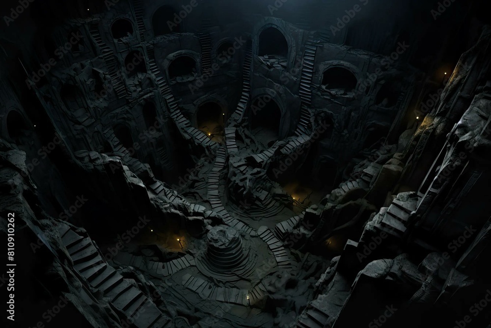 DnD Battlemap Twisted, Catacombs, Serpentine, Tunnels, Mysterious ...