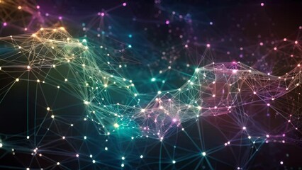 Network connection fiber optic , Abstract futuristic network lines background , Network technology abstract concept
