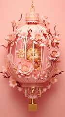 Wall Mural - Pink Floral Light - Beauty in Every Detail