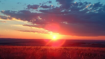 Canvas Print - The Summer Solstice sunset