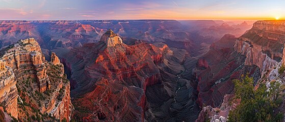 Canvas Print - Sunrise over the mountains