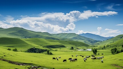 Sticker - cows on the meadow.