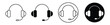 © Firman - Headset line icon. collection of customer service icons. headset icon set. collection of headphone icons