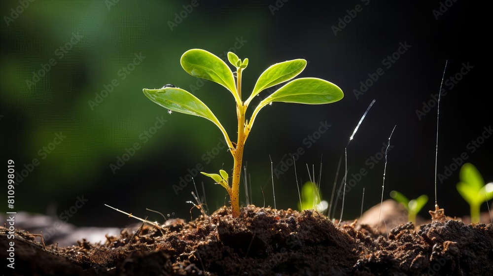 Nature study image of a young plant sprouting, emphasizing the crucial ...