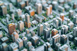© Krungpol - Highgrid flat design top view smart city 3D render vivid