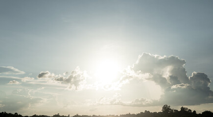 Wall Mural - beautiful sun and sky sunset background