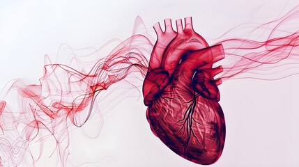Wall Mural - human heart anatomy
