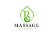 Pure organic medicine logo design for skin care and beauty, the initials letter B with water droplets symbolizes purity.