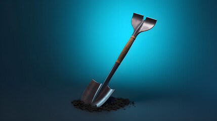 Wall Mural - Shovel icon mine 3d