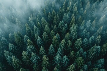Wall Mural - beautiful green forest on a sunny day professional photography