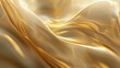 © Mrzproducer - Gold silk fabric with soft waves.