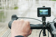 Action camera to capture on a steering wheel  of bicycle