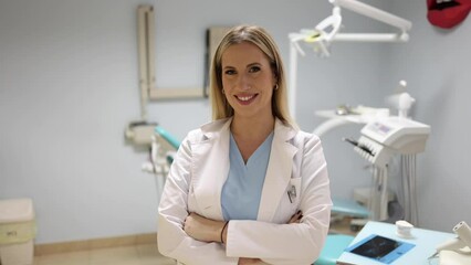 Wall Mural - Portrait of a woman working as a dentist