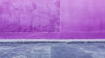 Wall Mural - Minimalist background of a clean soft purple concrete wall, providing a mysterious and elegant tone.