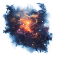 Sticker - Abstract dark space stars and galaxy background 