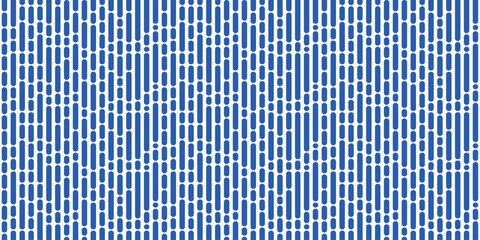 Canvas Print - Vertical pattern of blue stripes, dotted. A repeating pattern of lines.