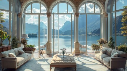 living room of a beautiful mansion