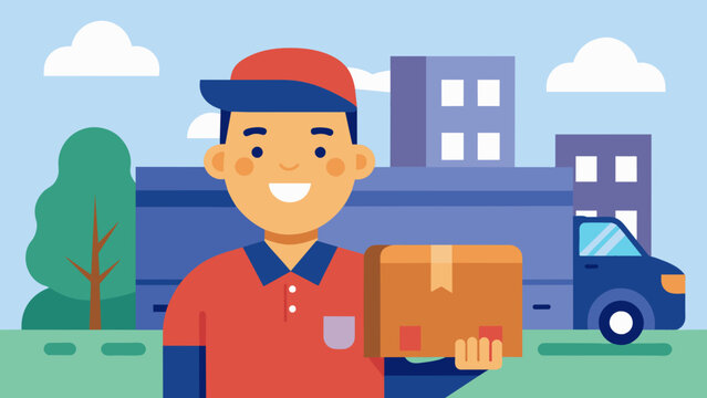 delivery man vector illustration