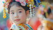Female Japanese Kid with Traditional Dress Look