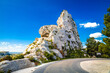 Les Baux de Provence scenic mountain road and rock view