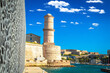 City of Marseille waterfront lighthouse view