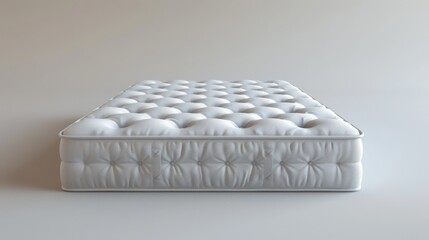 3D realistic image of a mattress, clean lighting, isolated on background