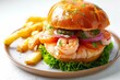 Tantalizing Seafood Burger with Zesty Lemon-Herb Aioli